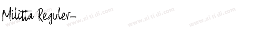 Militta Reguler字体转换